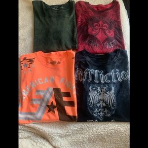 Bundle of 4  Affliction T-shirts